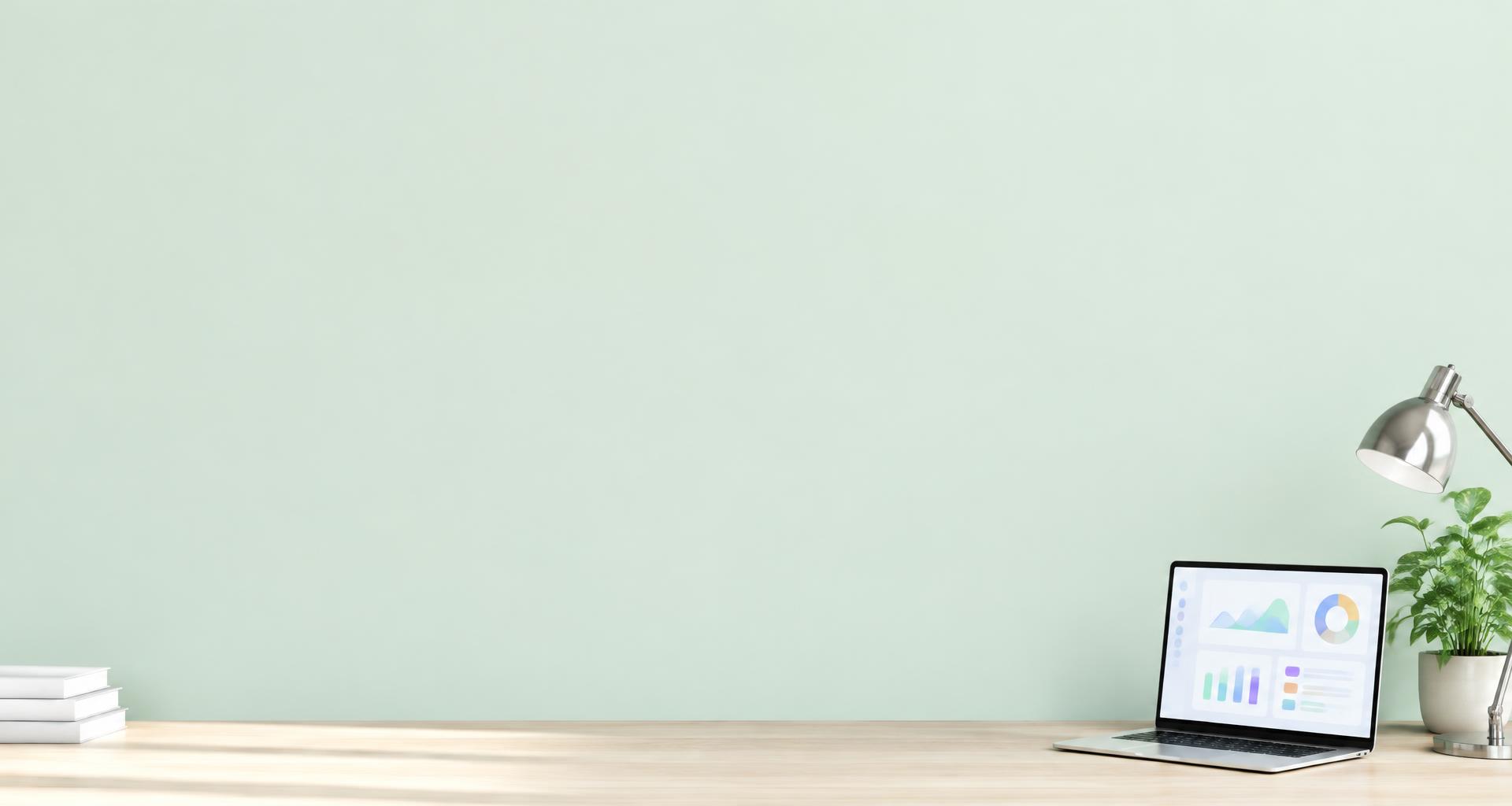 A bright workspace with business software on a laptop